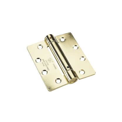 Richelieu 5823-B 4-1/2 Inch X 4 Inch Spring Square Corner Mortise Door Hinge - Single Hinge Brass Door Hinge Spring 4 1/2 X 4