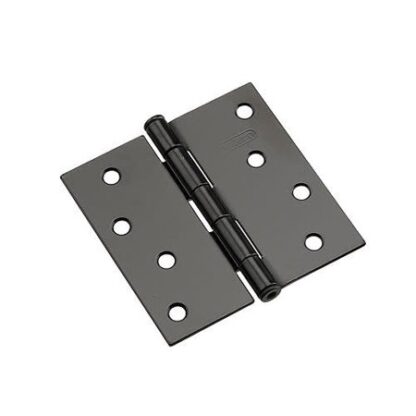 Richelieu 822-B 4 X 4 Plain Bearing Square Corner Mortise Door Hinge - Black