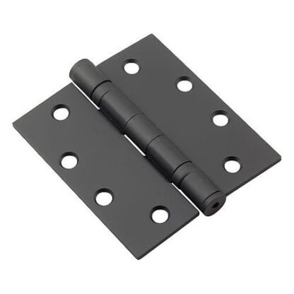 Richelieu 4823-B 4-1/2 X 4 Ball Bearing Square Corner Mortise Door Hinge - Black