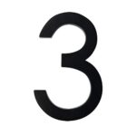 Taymor Designer House Numbers (3, Matte Black)