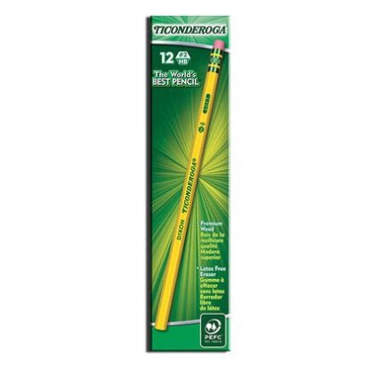 Dixon Ticonderoga Woodcase Pencil #2 HB Yellow 12-Count