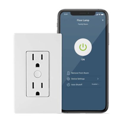 Leviton Decora Smart Wi-Fi Tamper Resistant 15A Duplex Outlet (2nd Gen) Works with Alexa/Google/HomeKit and Anywhere Companions, White