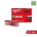 MILWAUKEE TOOL MNM1-600 Insulated Cable Staples for M12 Cable Stapler, 1 in Ht,