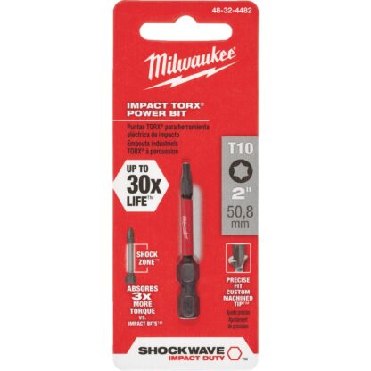 Milwaukee 48-32-4482 - T10 X 2 SHOCKWAVE Torx Power Bit