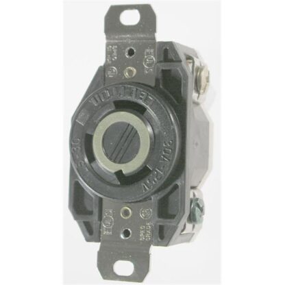 Leviton 065-2610 30A 125V Black Industrial Grade Flush Mount Locking Receptacle Device