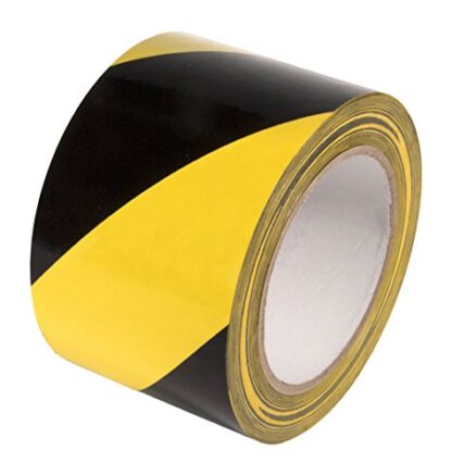 INCOM Striped Hazard Warning Tape 3 W X 108 L Yellow/Black 1 Roll