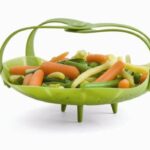 Trudeau Silicone Vegetable Steamer and Dual Spoon Rest Set