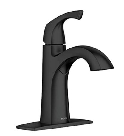 Moen Lindor Matte Black Bathroom Faucet 4 in.