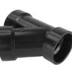 45 Degree ABS Y-Connector and Bow Drainage & Aeration, 1 1/4