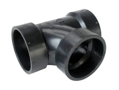 ABS Sanitary T-Fitting and Bow Drainage & Aerection, Black, 1 1/4-in