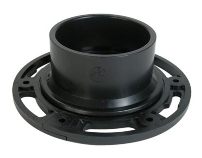 ABS Bow Floor Flange, Black, 3" x 4