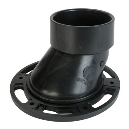 ABS Bow Toilet Flange - Black - 4-in x 3-in