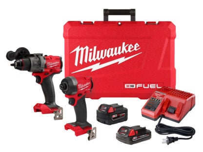 Milwaukee Tool M18 FUEL 18V Li-Ion Brushless Cordless Hammer Drill and Impact Driver Combo Kit (2-Tool)