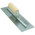 MARSHALLTOWN 18 in. X 4 in. Straight Wood Handle Finishing Trowel