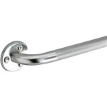 Taymor Exposed Mount | Knurled Grab Bar Polished Stainless Steel (24 Inch)