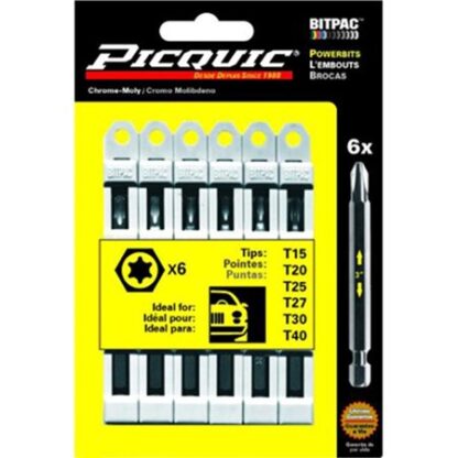 Picquic Tool PIQ95003 3 in. Torx Bit Set - Pack of 6