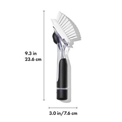 OXO Good Grips 1 in. W Medium Bristle Plastic/Rubber Handle Soap Dispenser Dish Brush