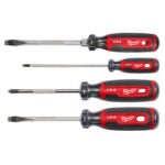 Milwaukee Screwdriver Set with Cushion Grip (4-Piece)