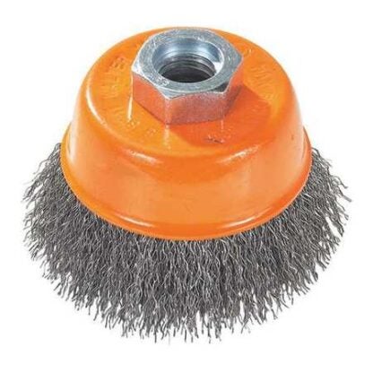 Cup Brush Crimped 3"d X 5/8"-11"