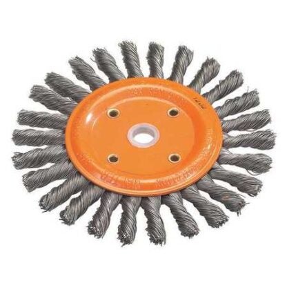 WALTER SURFACE TECHNOLOGIES 6 in. Bench Wheel Brush with Knot-Twisted Wires 5/8 in. Arbor