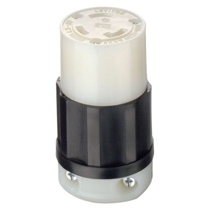 30 Amp Lock Connector 125V, Black and White