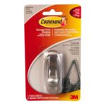 Command Timeless Decorative Hook 17061Bn-C, Medium Silver Medium