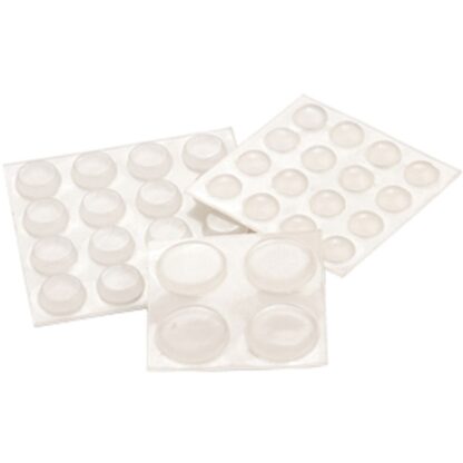 Vinyl Self Adhesive Bumper Pad Clear Round 36 Pk, 36PK