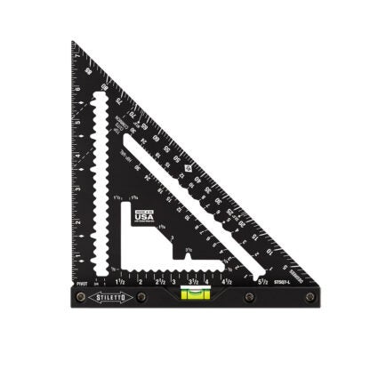 Stiletto Tools STSQ7-L 7" Carpenter Square with Level