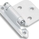 Amerock Variable Overlay Self-Closing Face Mount White Hinge - 1 Pair