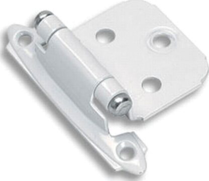 Amerock Variable Overlay Self-Closing Face Mount White Hinge - 1 Pair