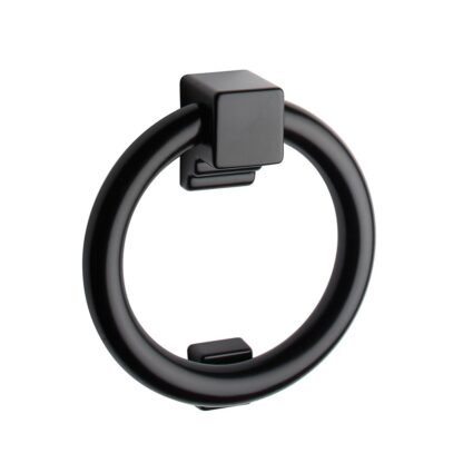 Solid Matte Black Ring Door Knocker