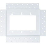 Aria Vent Drywall Receptacle Mount Satin White (3 Gang)