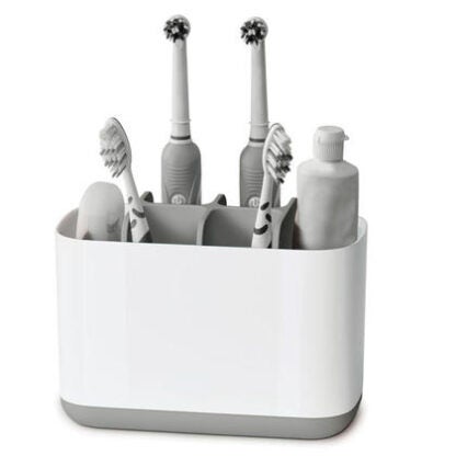 Joseph Joseph Toothbrush Holders - Gray & White EasyStore Extended Toothbrush Caddy