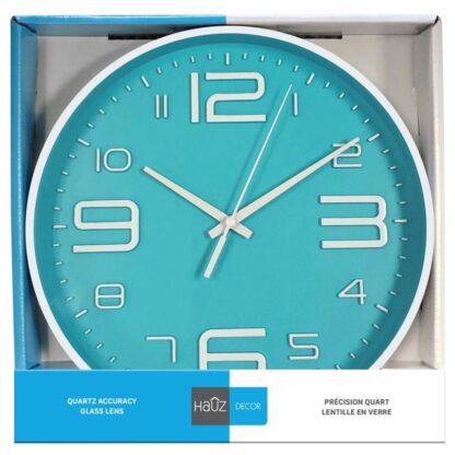 Hauz WC5020 10" Round Wall Clock - Blue