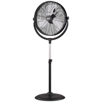 PowerZone FES50-T5 20" Diameter High-Velocity Pedestal Fan - Black