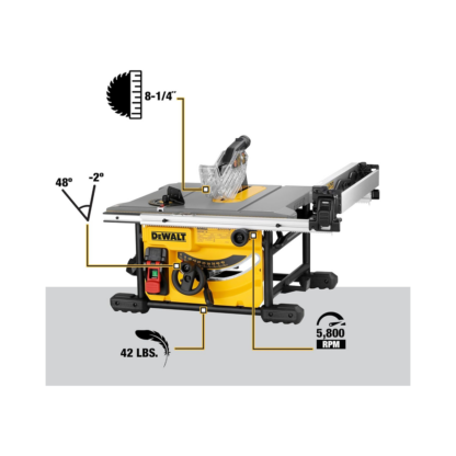 DeWalt DWE7485 8-1/4" Compact Jobsite Table Saw