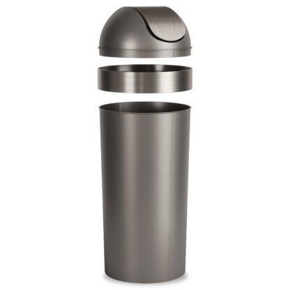 Umbra 086758-480-REM 62 L Venti Trash Can with Swing Top Lid - Pewter