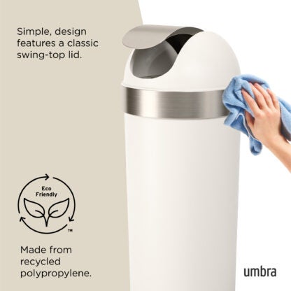 Umbra 086758-1313-REM 62 L Venti Trash Can with Swing Top Lid - Sand