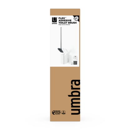 Umbra 1021298-660 Flex Adhesive Toilet Brush & Holder - White