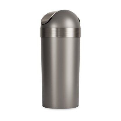 Umbra 086758-480-REM 62 L Venti Trash Can with Swing Top Lid - Pewter