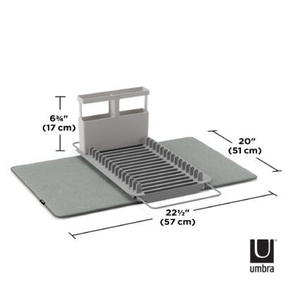 Umbra 1016883-149 UDry Over the Sink Dish Drying Rack - Charcoal