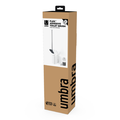 Umbra 1021298-660 Flex Adhesive Toilet Brush & Holder - White