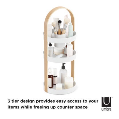 Umbra 1015098-668 Bellwood Cosmetic Organizer - White/Natural