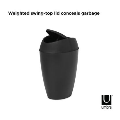 Umbra 1009613-040 9 L Twirla Trash Can - Black