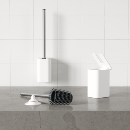 Umbra 1021298-660 Flex Adhesive Toilet Brush & Holder - White