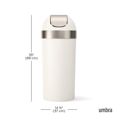 Umbra 086758-1313-REM 62 L Venti Trash Can with Swing Top Lid - Sand