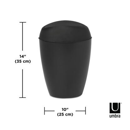 Umbra 1009613-040 9 L Twirla Trash Can - Black