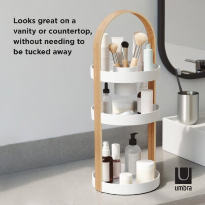 Umbra 1015098-668 Bellwood Cosmetic Organizer - White/Natural