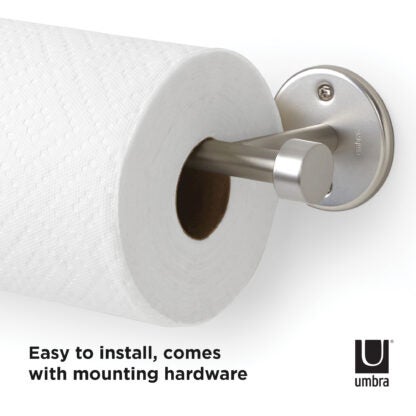 Umbra 1009237-410 Cappa Wall Mount Paper Towel Holder - Nickel