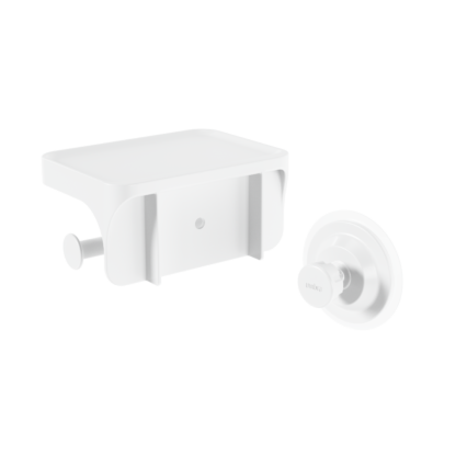 Umbra 1021297-660 Flex Adhesive Toilet Paper Holder & Shelf - White